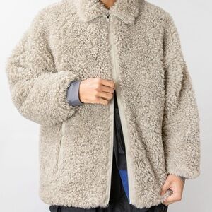 Needles S.C. Fur Jacket in beige poly curly fur